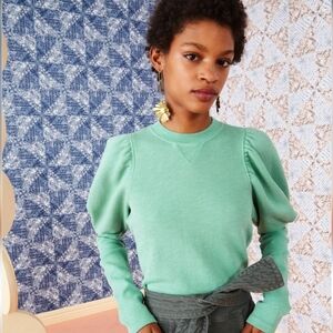 Ulla Johnson Puff Sleeve Pullover Sweatshirt